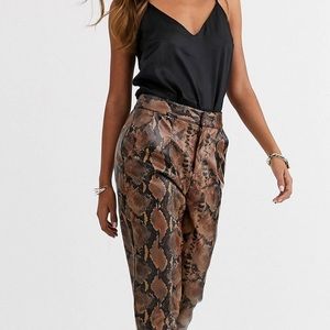 RONNY KOBO FAUX SNAKE PANTS SIZE S NWOT